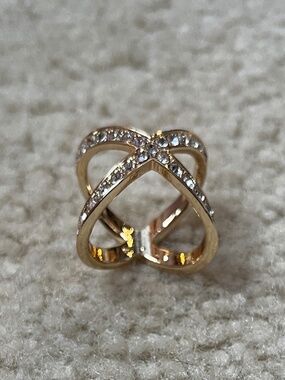 Gold Scarf Ring Jeweled